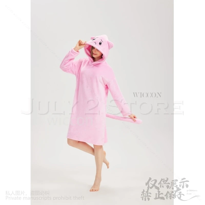 NEEDY GIRL OVERDOSE Ame KAngel Cosplay Winter Hoodies Sweatshirt Blanket Kawaii Long Flannel Night Dress Cat Y2K Jirai Kei Girls