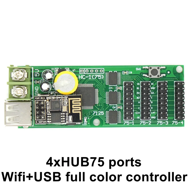 HC-1(75) HC-1W USB + Wifi Asynchronous Led Control Card RGB Controller For P3 P4 P5 P6 P8 P10 Display Lintel Sign