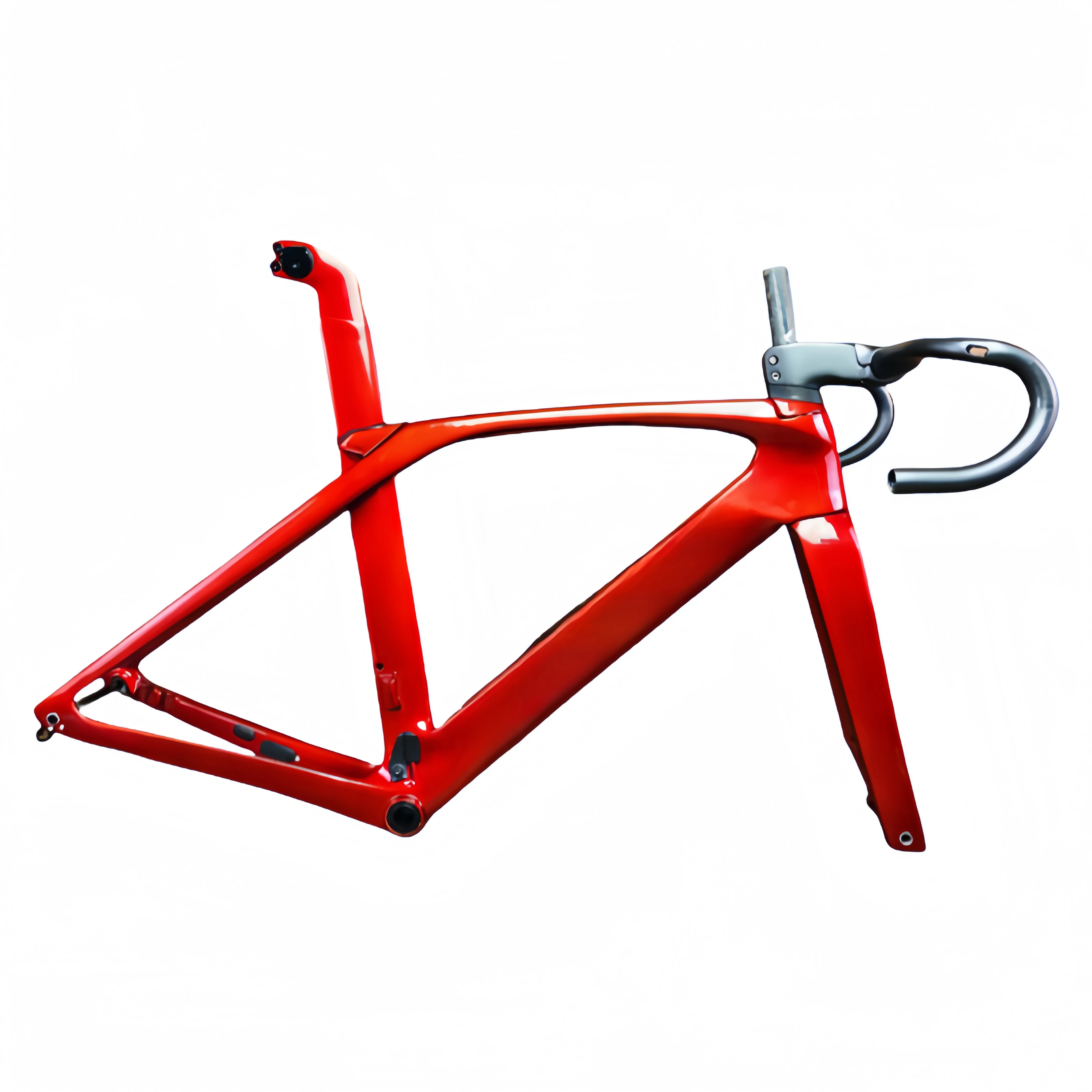 Toray T1000, disc brake frame, lightweight carbon fiber road bike, T47 bottom bracket, customizable color.