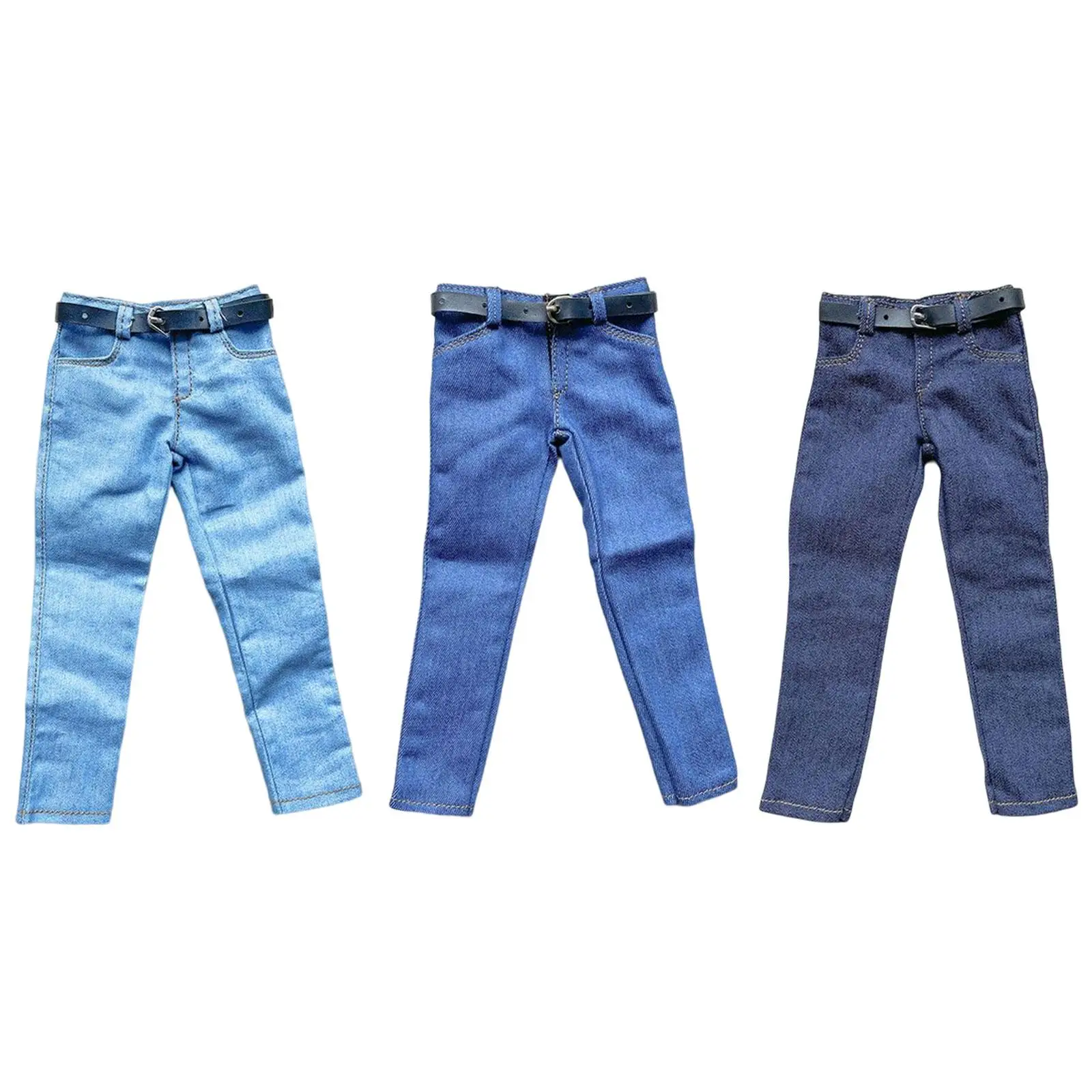 

Cloth Soldier Pants Jeans with Belt Soldier Figures Trousers 1/6 Outfit Costume for Game Dollhouse Activity Cosplay Gift