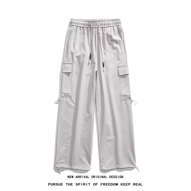 

New Autumn Mens Streetwear Cargo Pants Multi-Pocket Elastic Waist Harem Trousers Harajuku Casual Woman Sweatpants M-5XL