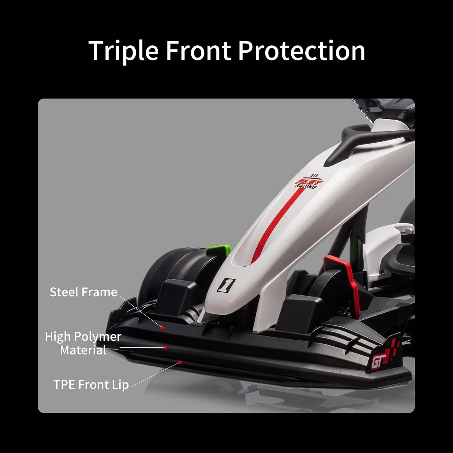 Elektrische Go Kart voor kinderen Elektrische Drift Kart Outdoor Race Toy 24V Rit op speelgoed Drifting Car met 2x200W motoren voor 6+ jaar oud