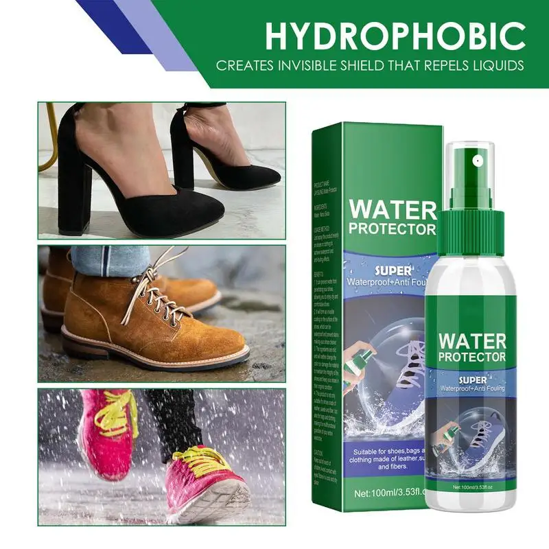 Spray imperméable pour chaussures, bouclier d'eau et de taches, bottes de Protection en tissu, liquide de Protection longue durée pour voyage et escalade