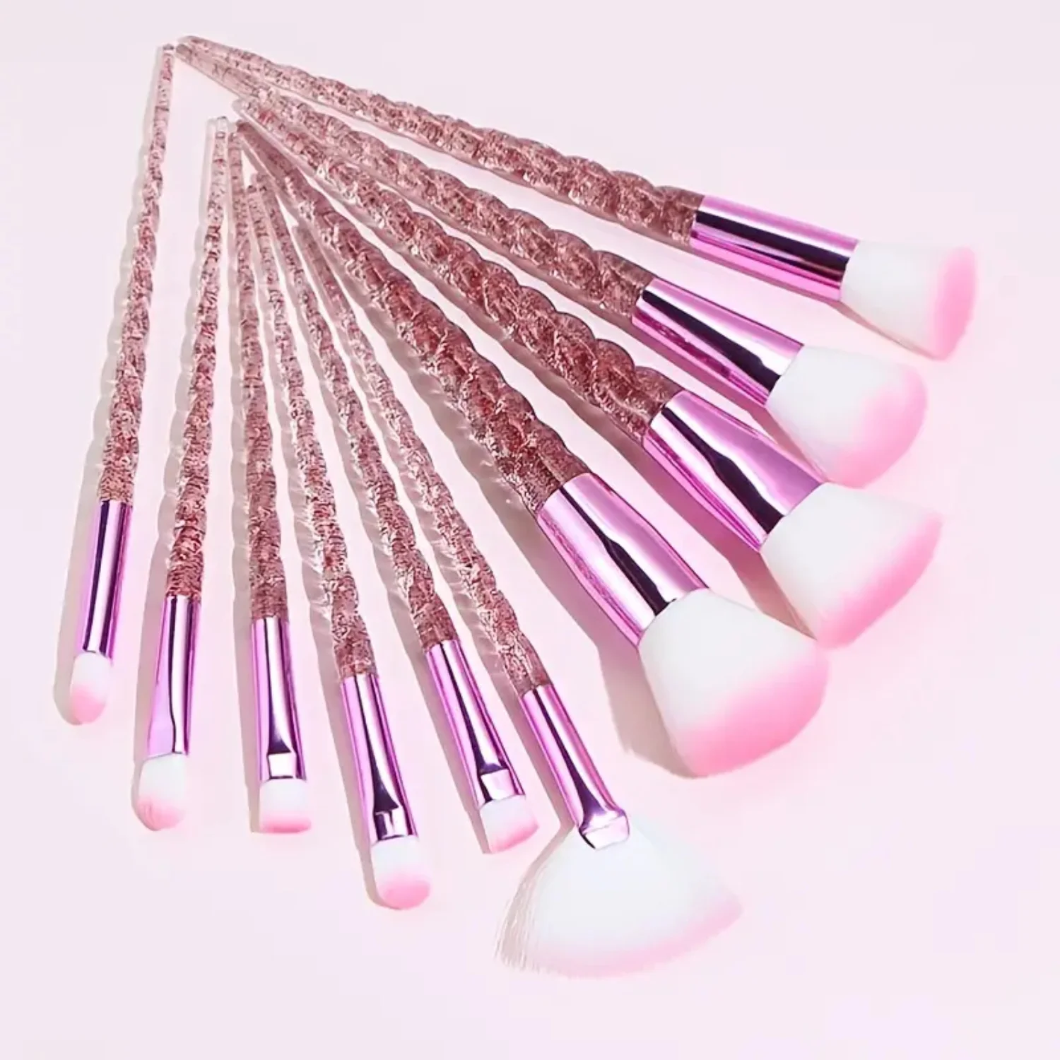 10 pièces Mermaid Pro pinceaux de maquillage ensemble pour fond de teint mélange poudre fard à paupières correcteur Blush-outils de maquillage cosmétiques Premium