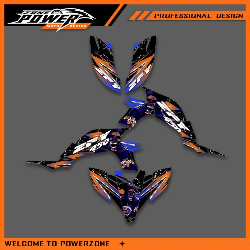 

Powerzone For YAMAHA YFZ450R ATV 2004 2005 2006 2007 2008 ATV 450R Decals Stickers Motorcycle Background Custom Number Name