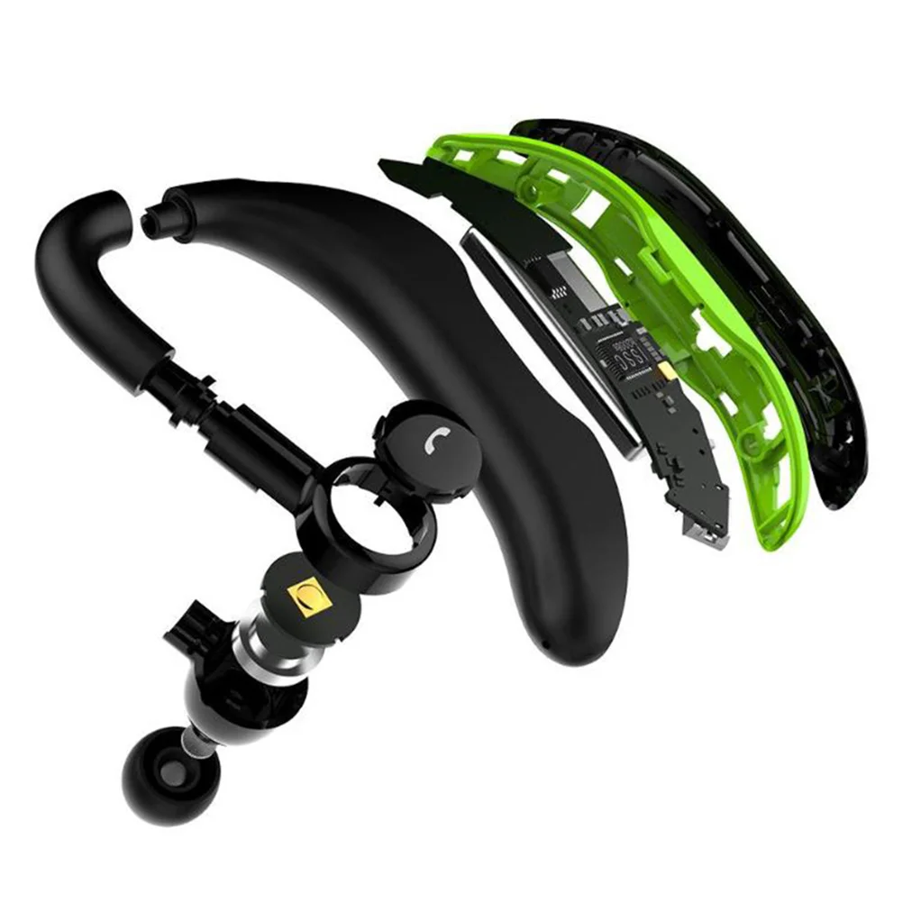 

1Set Headset Wireless Earphones Ergonomic Design 180 Degree Hanging Noise Reduction Easy Volume Control Sport Driving