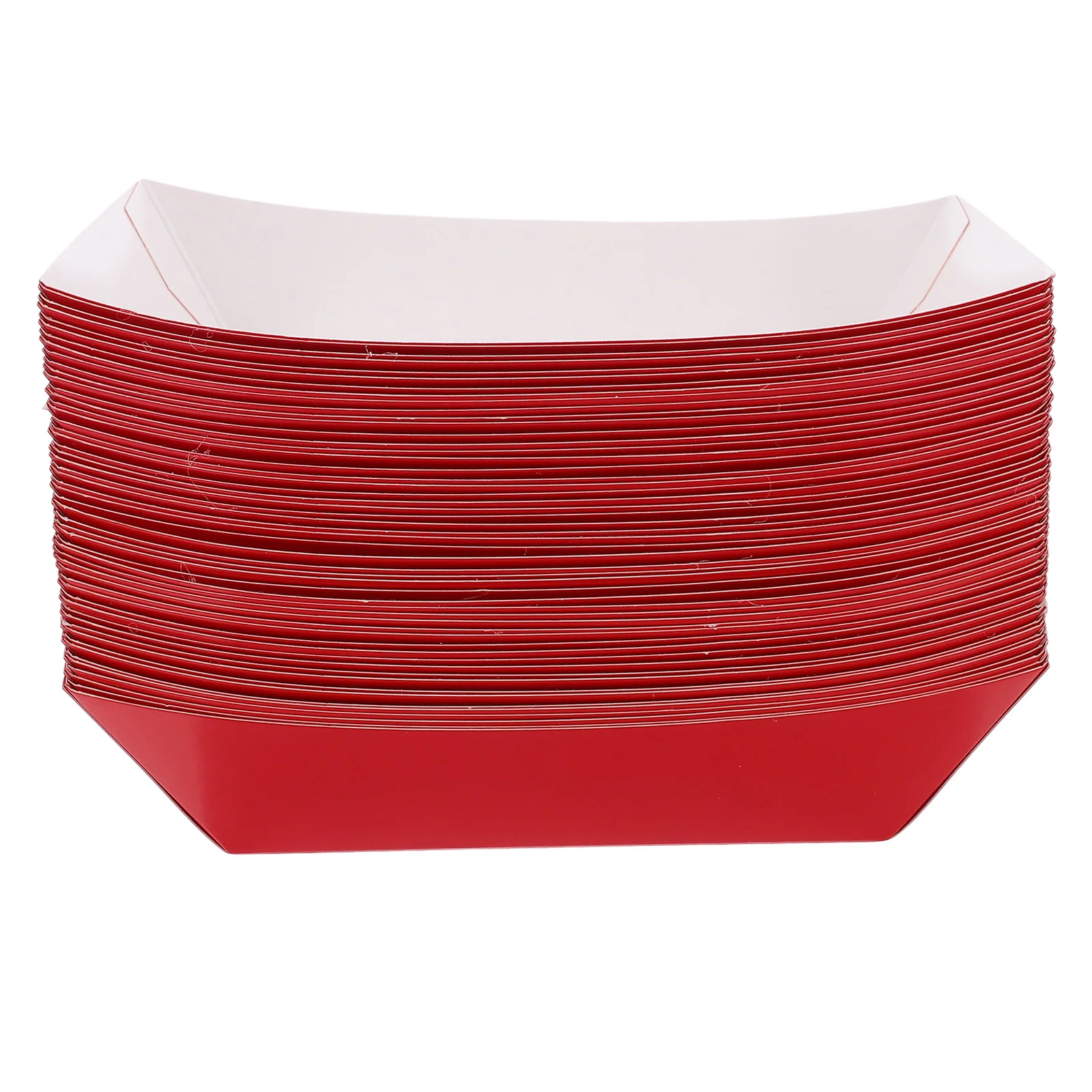 

50pcs Snack Boxes Disposable Food Boats Hot Dog Trays French Fries Containers Carnival Decorations Vibrant Colors