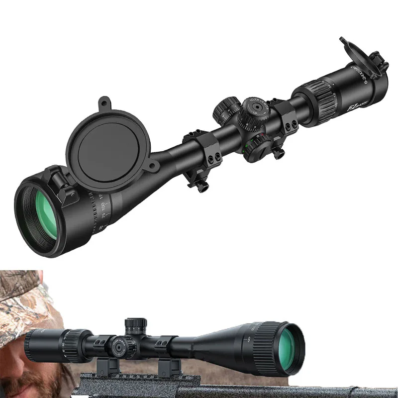 

EZshoot AO Rifle Scope Optics Mil-Dot Reticle 1 Inch Tube Long Range SFP Riflescope with 20mm Scope Rings for Picatinny Hunting
