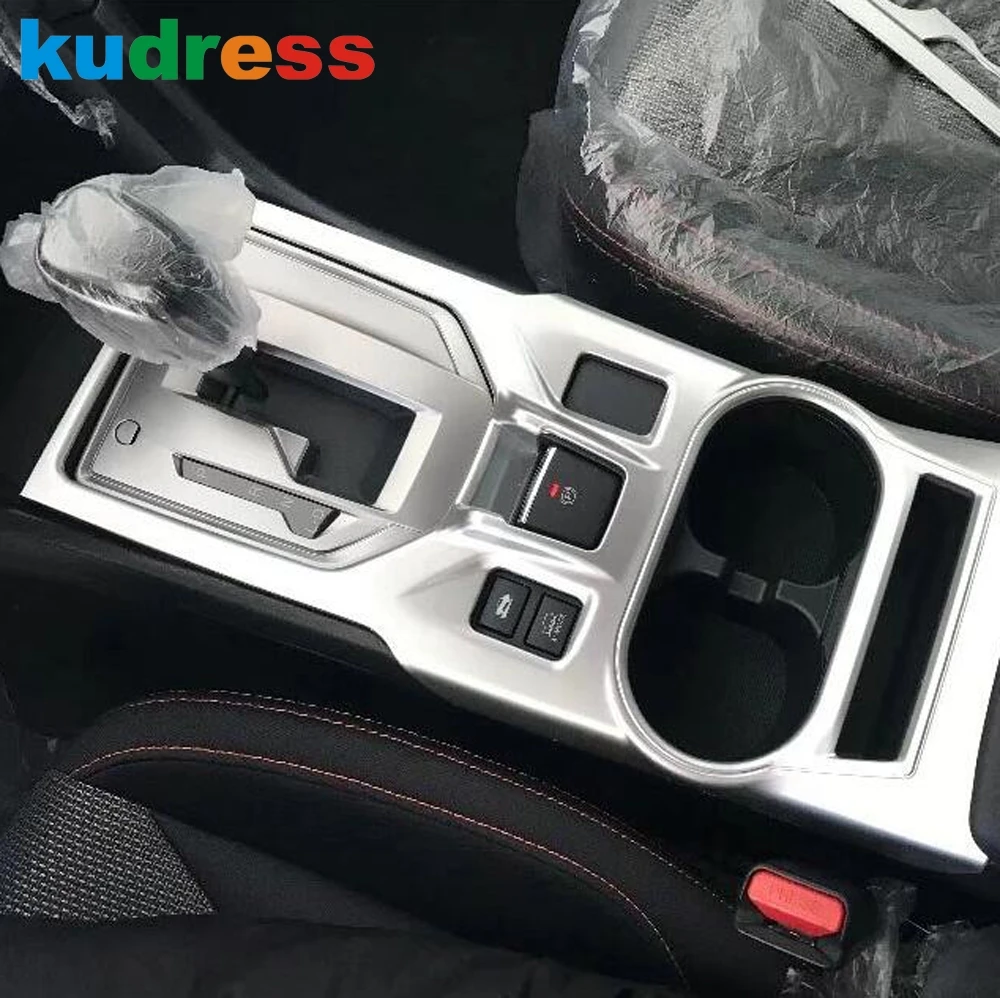 Car Center Console Gear Shift Box Panel Cover Trim For Subaru Crosstrek Hybrid XV 2018-2023 Carbon Fiber Interior Accessories