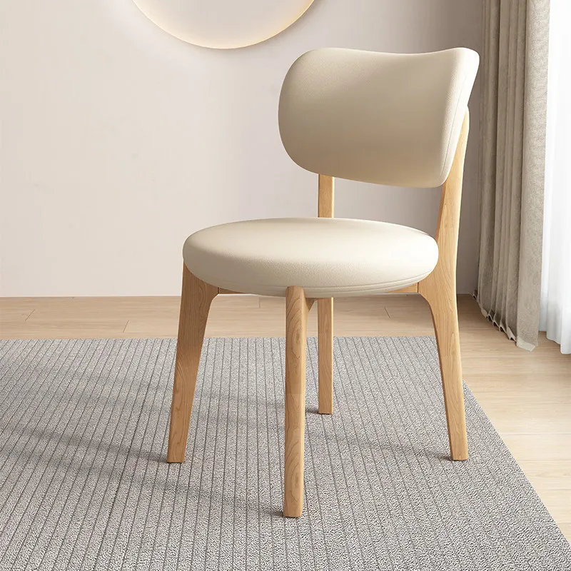 

CZ Solid Wood Dining Chair Home Simple Modern Simple Dining Table and Chair Hotel Restaurant Backrest Chair