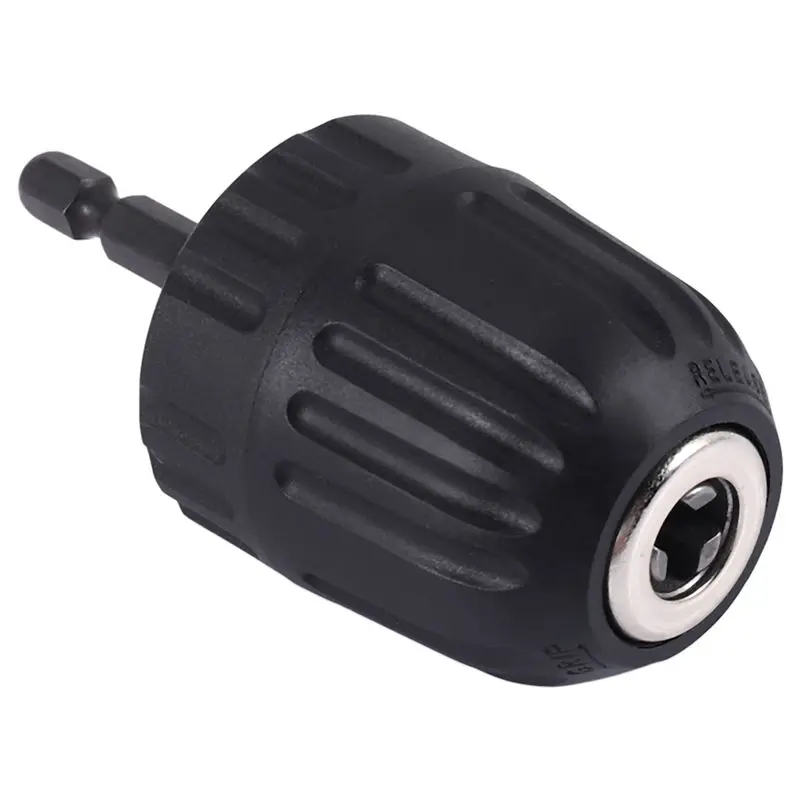 DT19-Keyless Drill Chuck Converter 3/8 Inch 24UNF + 1/4 Inch Hex Shank SDS Adaptor 0.8-10Mm
