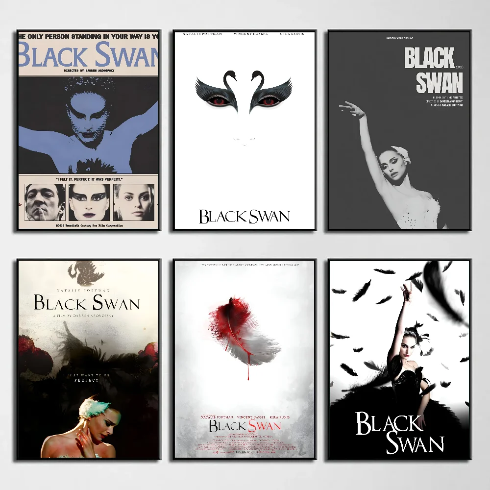 1 قطعة فيلم البجعة السوداء الكلاسيكية أنيمي المشارك المشارك ورقة طباعة غرفة المعيشة المنزلي غرفة نوم مدخل بار مقهى الفن اللوحة الديكور #3