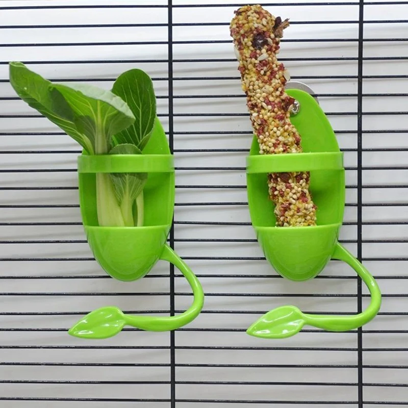 Bird Cage Feeding Rack Vegetable Fruit Cuttlefish Skeleton Suitable For Parrots Budgies Parakeets Cockatiels