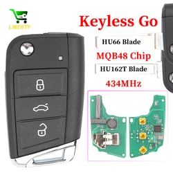 Liberty samochodowy kluczyk zdalnego sterowania 433 MHz MQB48Chip dla VW Seat Golf 7 MK7 Tiguan Touran Polo dla Skoda Octavia A7 5G 6959752 AB/BB 6V 0959752 D