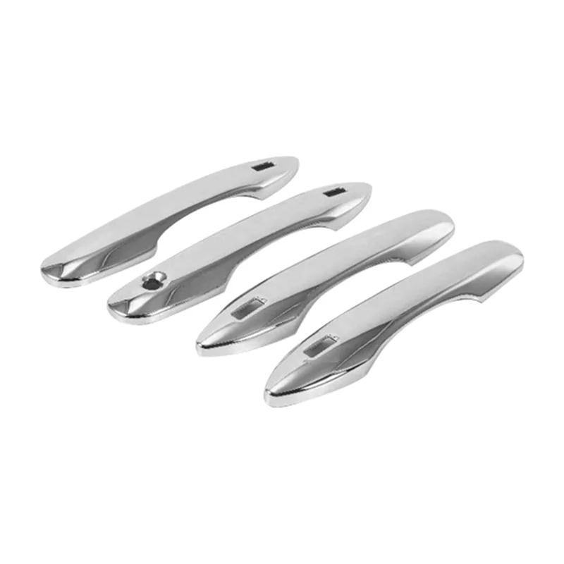 

4Pcs ABS Chrome Silver Car External Side Door Handle Cover Trim for Toyota Bz4X 2022