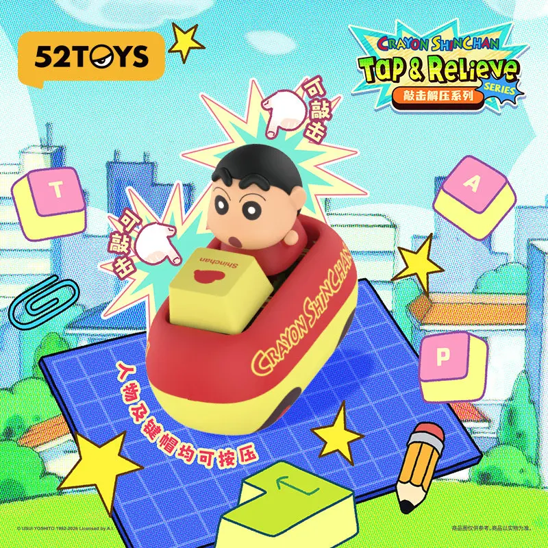 

New Genuine 52TOYS Crayon Shin-Chan Keycaps Q Version Figure Anime Keycap Boy Cute Point Key Caps Toys Custom Birthday Gift
