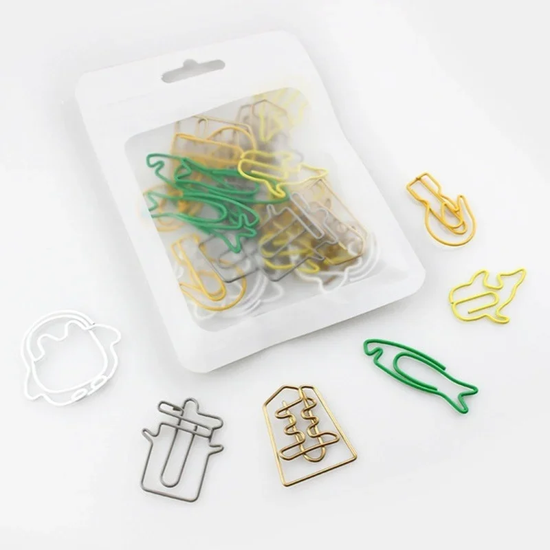 Creative 2026 New Decorative Paperclip Bookmarks 30Pcs/Bag Colorful Memo Bookmarks Office Supplies Random Color Paper Clips