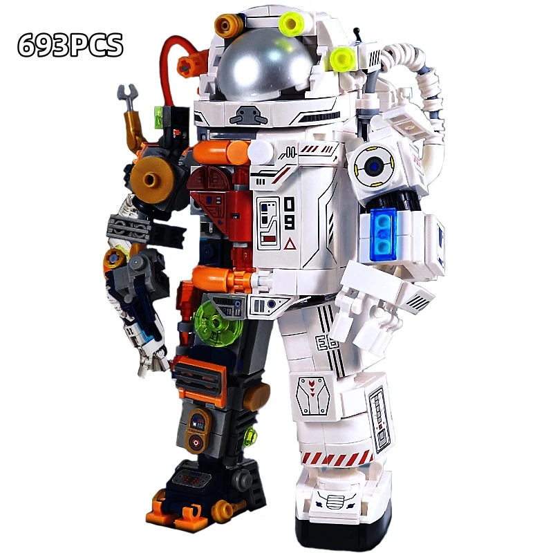 693Pcs paceman Space Astronaut City Building Blocks Shuttle Satellite Rocket Space Station Saturn Figure Bricks Gift for Adult