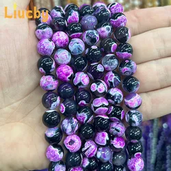 Natural Stone Rose red Fire agate Handmade Round Beads For Jewelry Making DIY keychain anklet Accessories 15