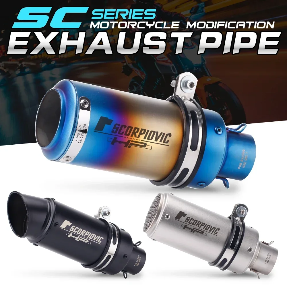 51mm Racing Motorcycle Exhaust Silencer Muffler GP-project Universal Sport Bike Muffler