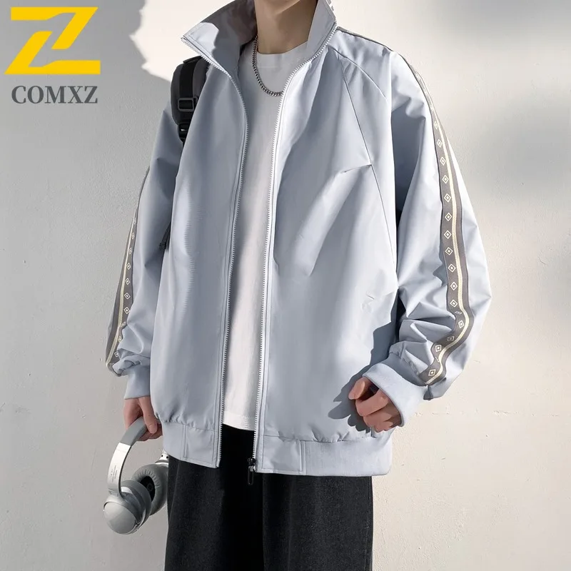 سترات COMXZ للرجال رياضية متعددة الاستخدامات للسفر والتخييم فضفاضة قابلة للتنفس والمشي لمسافات طويلة ملابس خارجية مقاومة للرياح والمشي وركوب الدراجات