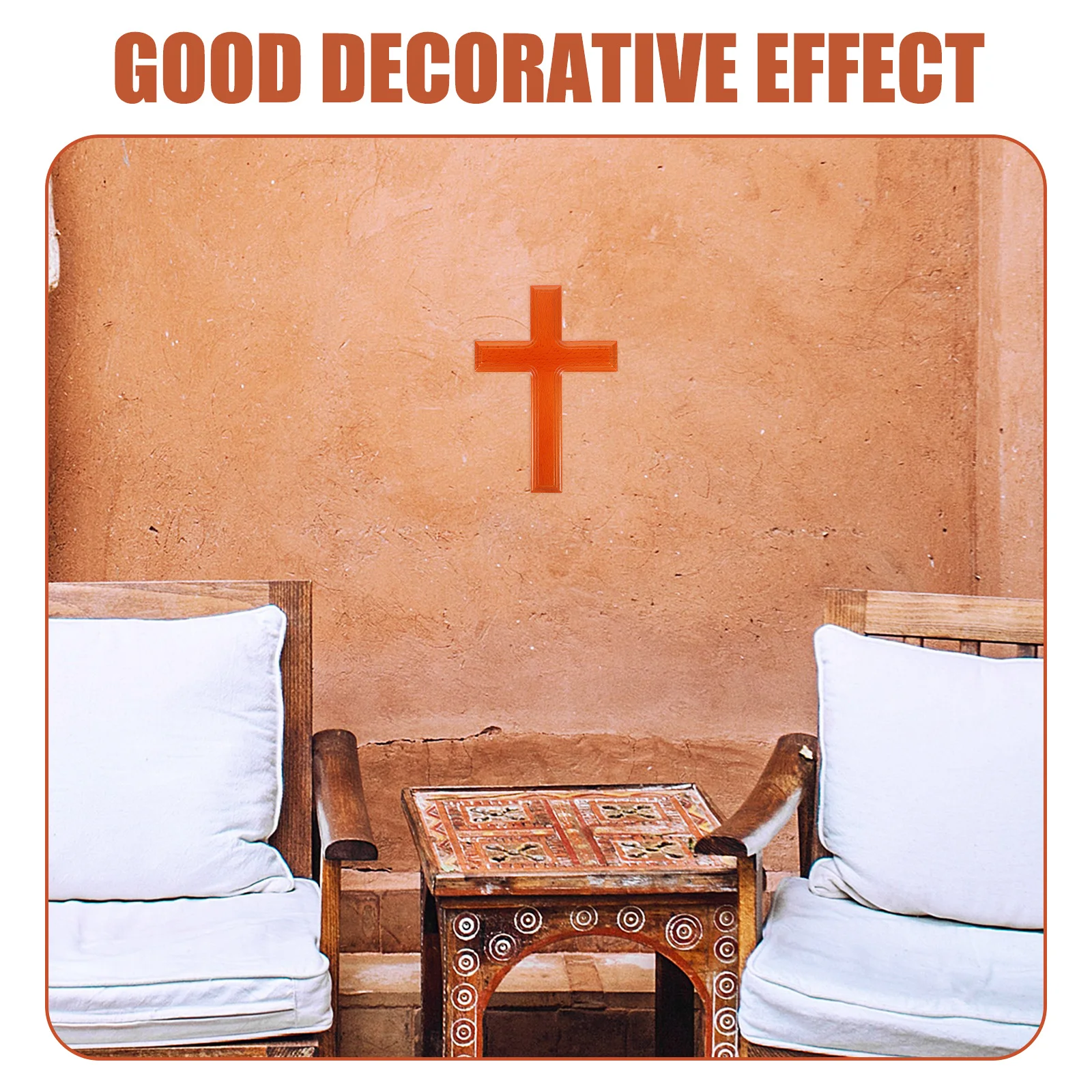 

1pc Wooden Wall Decor Cross Shaped Pendant For Home Church Decoration Wood Cross Ornament Religious Wall Art Festival Party