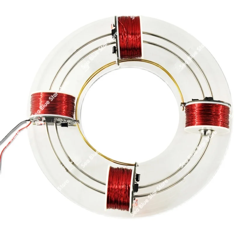 Electromagnetic ring cyclotron scientific experiment novel high-tech toy physics self-made electromagnetic teaching aids model