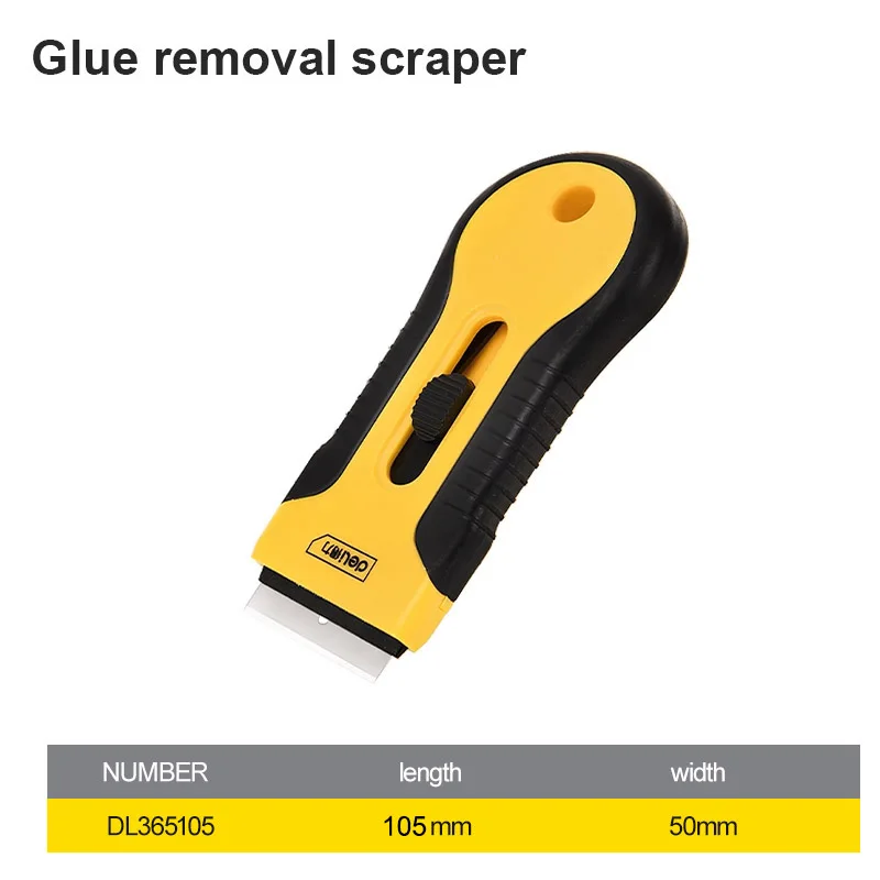 SK5 Blade Lijmverwijderaar Schraper met 10 vervangende messen ABS+TPR-handvat Reinigingsschep voor het verwijderen van stickerlabelresten