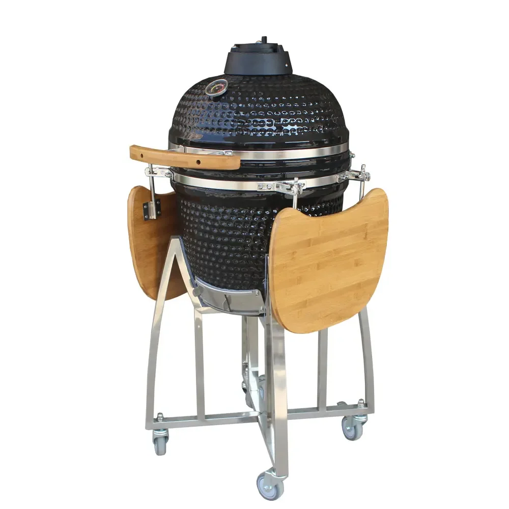 

Big Joe Black Green Egg High Quality 18 inch Ceramic Grill Garden Outdoor Charcoal Barbeque Grill