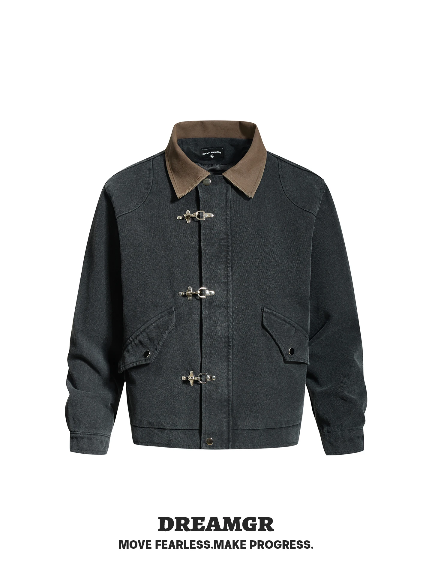 

Ретро-куртка в американском стиле, синяя, рабочая, новая модель, высококачественная, из перламутрового канваса, Cleanfit, верхняя одежда