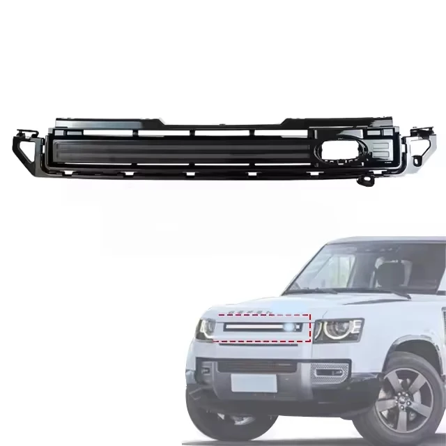 

Modified Front Bumper Grille With Led Light Bar Compatible for Land Rover Defender 90 110 130 2020-2023 Racing Grills Upgradecus