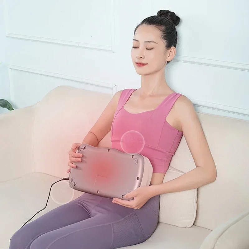 Kneading Massage with Hot Compress: Bottom Muscle Stimulator Red Light Therapy Deep Foot Point Home Relief Heated Foot Massager