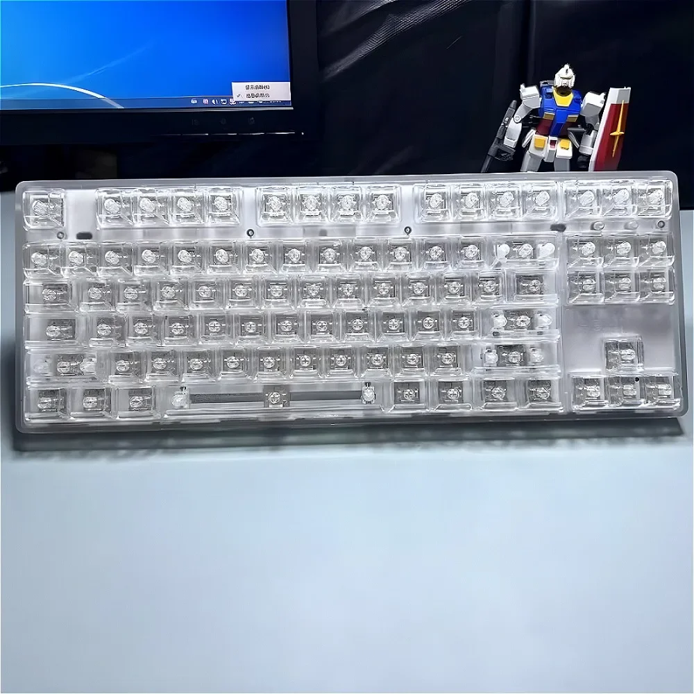 

Crystal Transparent CBSA Height Keycap 132 Keys PC for Gaming Mechanical Keyboard Accessories