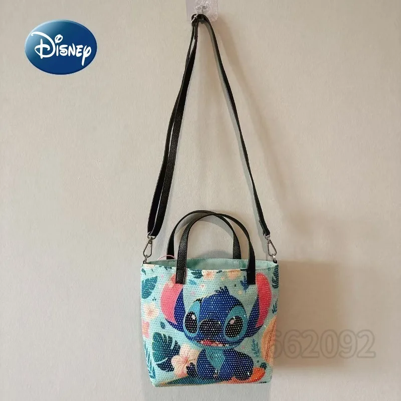 Disney's New Stitch Diamond Mini Handbag Cartoon Cute Women's Diamond Shoulder Bag Fashion Trend Women's Shoulder Crossbody Bag
