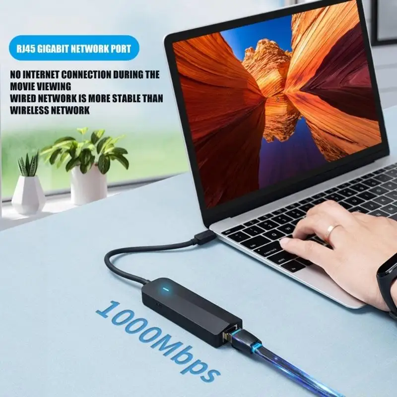 ラップトップ-用の-3-usb30-ポートとギガビット-rj45-ネットワーク-ポートを備えた-usb-c-イーサネット-アダプター