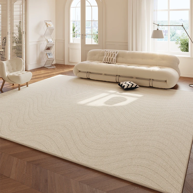 VIKAMA Moderner, minimalistischer Teppich, schmutzabweisend und rutschfest, für Wohnzimmer, Sofa, Matte, Nachttisch, Teppich für Schlafzimmer, Heimdekoration