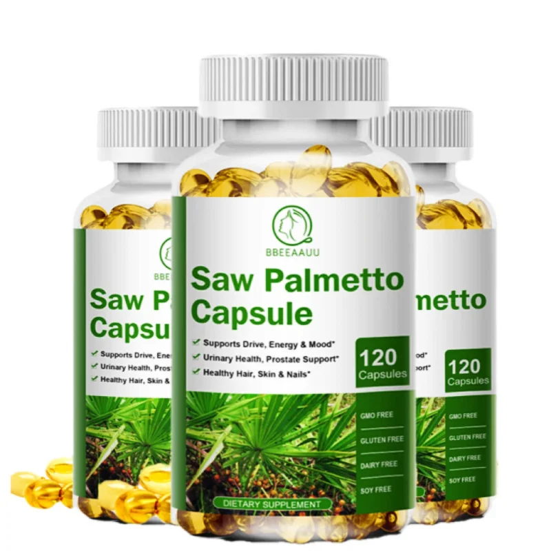 

BBEEAAUU Biotin Saw Palm Capsule for Man Prostate Health with Biotin for Hair Growth Men's Health Urinary Tract Health