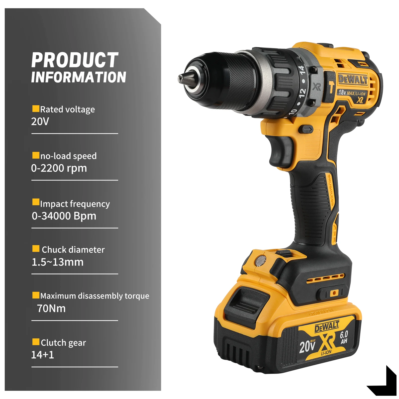DEWALT 79618V 브러시리스 전기 고토크 고출력 휴대용 임팩트 드라이버는 다양한 작업 요구 사항을 충족할 수 있습니다.