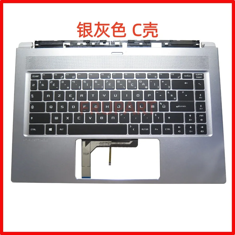 For MSI P65 Creator 9SC MS-16Q5 Case C Case Black GS65 Monochrome Backlit FR Keyboard Without Touchpad