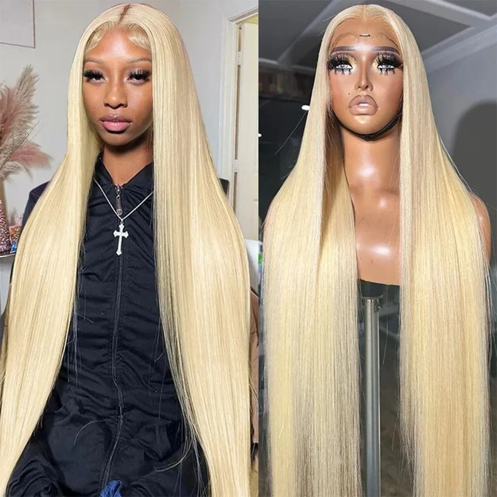 

613 Blonde Lace Front Wig Human Hair 36 Inch Long Straight HD Transparent Lace Front Wig Human Hair for Black Women
