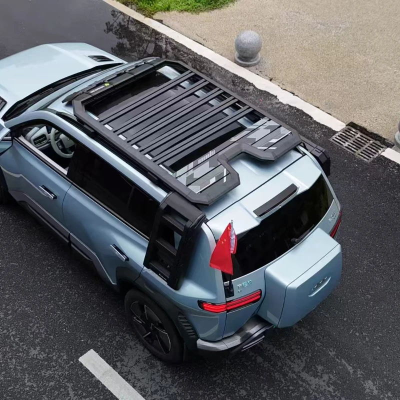 Explorer Roof Rack For BYD Leopard Titanium 3 Multipurpose Expansion Platform Side Ladder Armor Mesh Modification Accessories