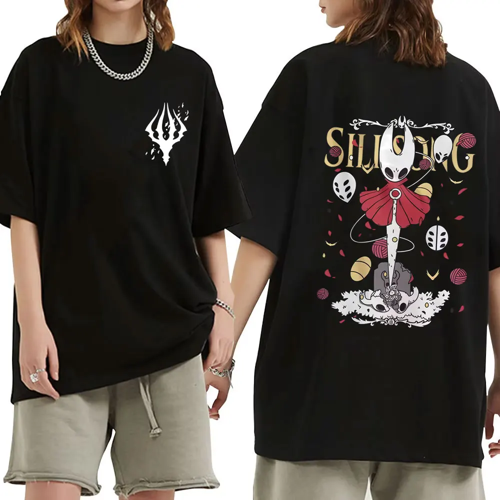 

Game Hollow Knight T-shirt Men Women Casual Soft Cotton Oversized Crewneck T Shirts Men's Fashion Vintage Short Sleeve Tshirt