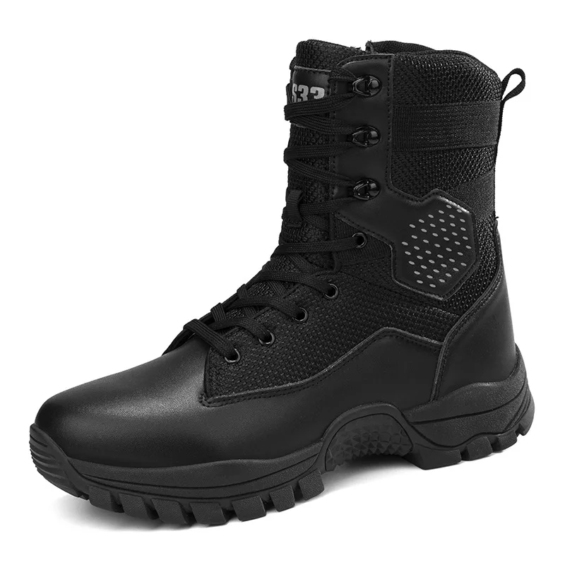 

CHRLCK Waterproof Hiking Boots Male Desert Non-slip Outdoor Boots Training Tactical Boots Wear-resistant Trekking Shoes