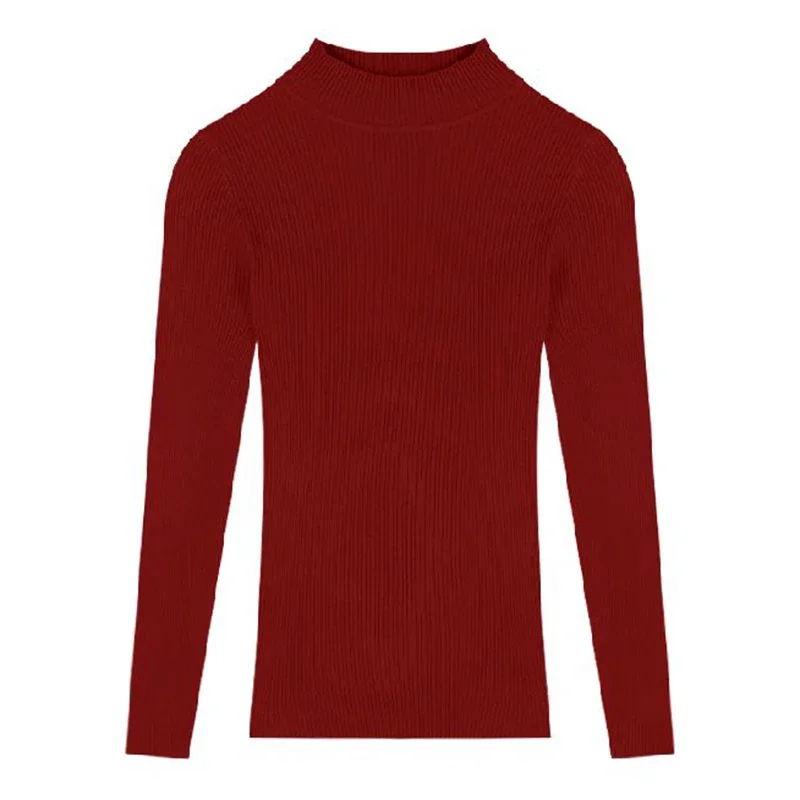 Herbst Winter Neue Dame Slim Fit Gestrickte Tops Mädchen Klassische Pullover Pullover Frauen High Neck Unterwäsche Pullover Kleidung