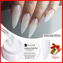 UR SUGAR 15ml White Extension Gel Nail Polish Acrylic Construct Hard Gel Semi Permanent Varnish Nude Pink Gel Polish UV Manicure