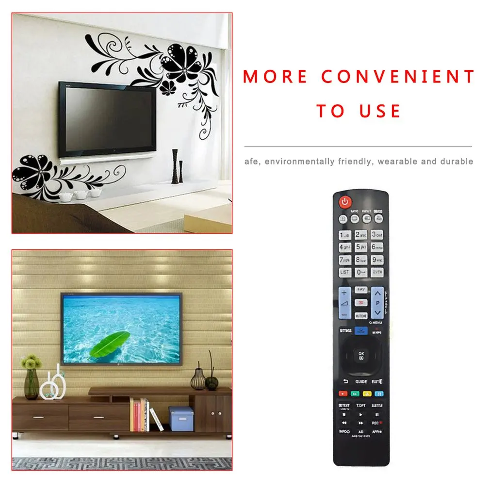 Universal Remote Controller ABS Plastic Replacement Tv Box Remote Control For Set Top Box English Version For LG AKB73615303