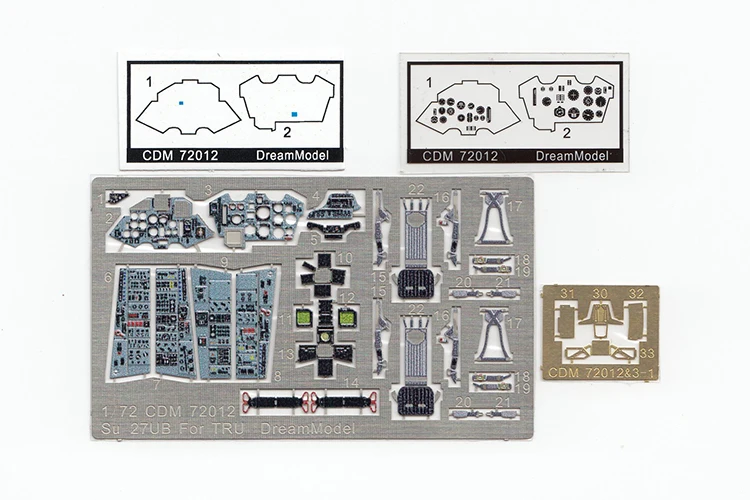 Dream Model CDM72012 1/72 1/72 SU-27UB Fighter Plane Colorful Cockpit Photo Etched Parts Detail Up Parts For Trumpeter