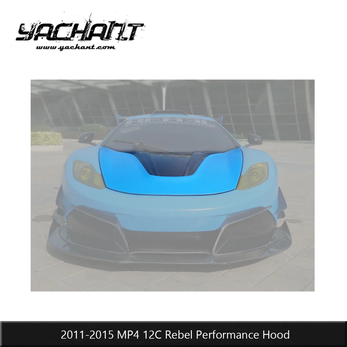 Partial Carbon Rebel P Style Hood Fit For 2011-2015 MP4 12C Engine Bonnet Functional Air Extraction