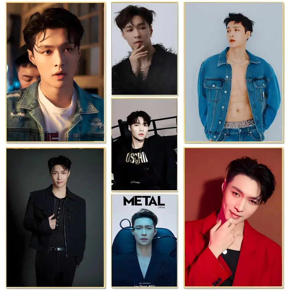 Singer Actor Lay Zhang Poster Living Room Bedroom Decorative Print Unframed Decor