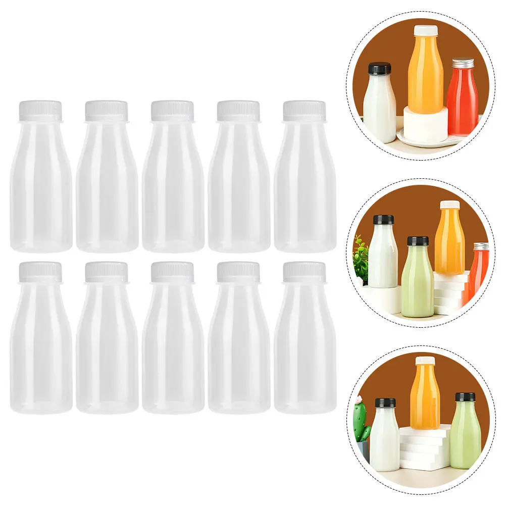 

20pcs 200ml Plastic Water Bottles Small Juice Bottles Leakproof Drink Container Storage Bottles Portable Beverage